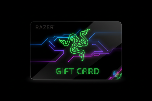 black dominant colorful razer gift card